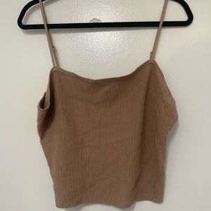 Brown Abercrombie and Fitch Crop Trop